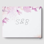 Livre D'or Mariage floral moderne Boho rose doux (Verso)