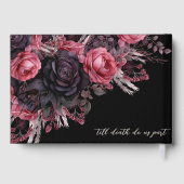Livre D'or Mariage floral noir gothique (Verso)