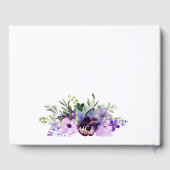 Livre D'or Mariage floral pourpre (Verso)