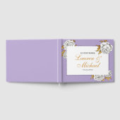 Livre D'or Mariage floral rose blanc pourpre (Complet)