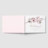Livre d'or Mariage floral rose et gris (Complet)