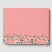 Livre D'or Mariage floral rose moderne (Verso)