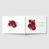 Livre D'or Mariage floral rouge et argent (Complet)