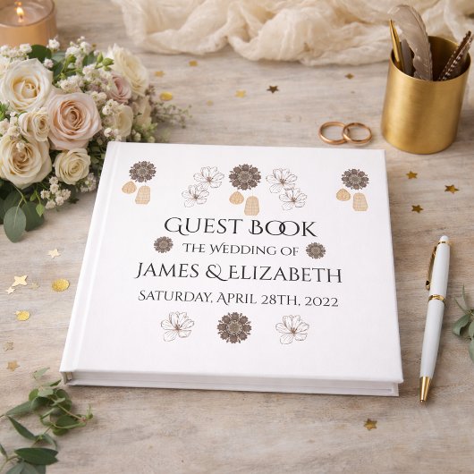 Livre D'or Mariage Floral Rustique Boho