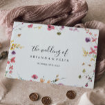 Livre D'or Mariage floral sauvage coloré classique<br><div class="desc">Ce livre d'hôtes classique aux fleurs sauvages et colorées est parfait pour un mariage rustique. Le design présente des fleurs sauvages jaunes, violettes et blanches avec du feuillage dans un arrière - plan rose et vert aquarelle. Customisez le couvercle avant et la colonne vertébrale pour y inclure les noms de...</div>