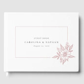 Livre D'or Mariage floral simple et élégant (Recto)
