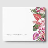 Livre D'or Mariage floral tropical (Verso)