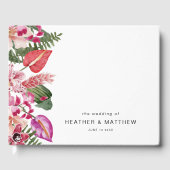 Livre D'or Mariage floral tropical (Recto)
