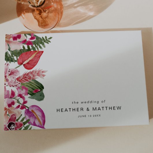 Livre D'or Mariage floral tropical