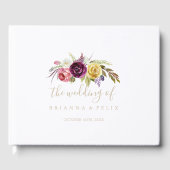 Livre D'or Mariage floral Tropical Boho Or (Recto)