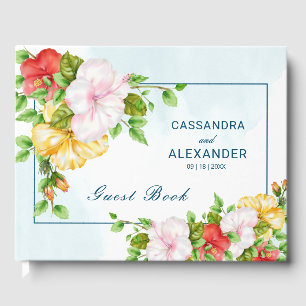 Livre D'or Mariage Floral Tropical Hibiscus