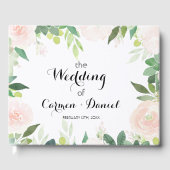 Livre D'or Mariage floral tropical moderne (Recto)