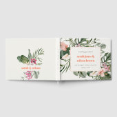 Livre D'or Mariage floral tropical vibrant de la Pêche (Complet)