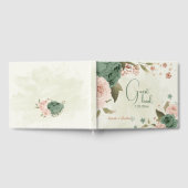 Livre D'or mariage floral vert sauge (Complet)