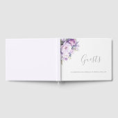Livre D'or Mariage floral violet de lavande enchanté (Complet)