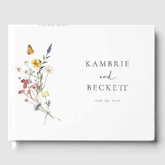 Livre D'or Mariage floral Wild Meadow (Recto)