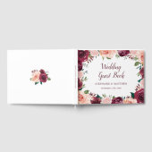Livre D'or Mariage frontalier Rose Aquarelle Brousse Bourgogn (Complet)