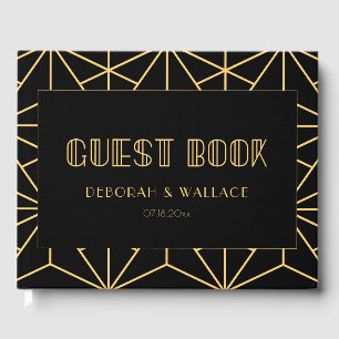 Livre D'or mariage géométrique art déco vintage des années 19