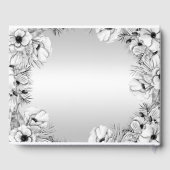 Livre D'or Mariage géométrique en argent rustique blanc anémo (Verso)