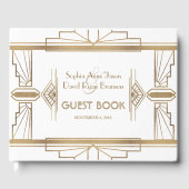 Livre D'or Mariage Glam White Roaring 20's Gatsby 1920 (Recto)