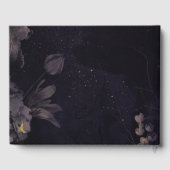 Livre D'or Mariage gothique Aquarelle violette  Floral Boho (Verso)