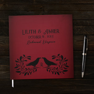 Livre D'or Mariage gothique corbeau noir rouge sang