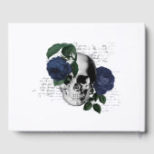 Livre D'or Mariage gothique floral bleu marine (Verso)