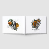 Livre D'or Mariage gothique Floral Orange (Complet)