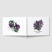Livre D'or Mariage gothique floral pourpre (Complet)