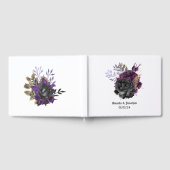 Livre D'or Mariage gothique noir et or violet (Complet)