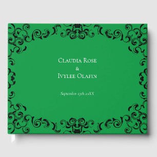 Livre D'or Mariage gothique vert et noir