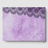 Livre D'or Mariage gothique violet de dentelle noire (Verso)