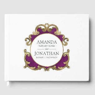 Livre D'or Mariage gothique violet, noir et or
