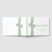 Livre d'or Mariage Green Diamond Hearts (Complet)