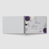 Livre D'or mariage gris pourpre et poussiéreux (Complet)