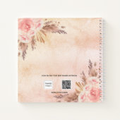 Livre d'or mariage herbe de pampa rose blush (Dos)