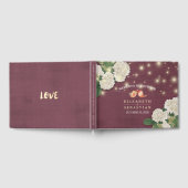 Livre d'or mariage Hydrangea String Lights Bourgog (Complet)