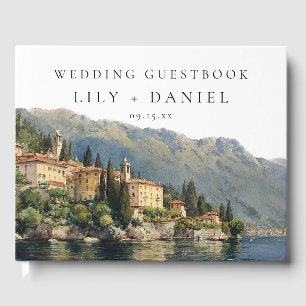 Livre D'or Mariage italien Watercolor Lake Côo