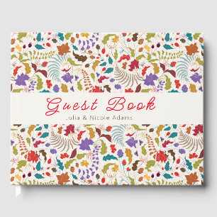 Livre D'or Mariage Jardin de fleurs exotiques Wild Rose Woods