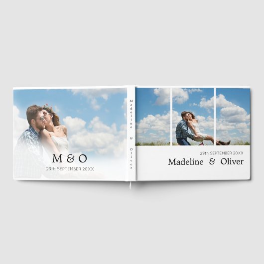 Livre D'or Mariage Jour 2 Photo Monogramme Stylish Typographi (Complet)
