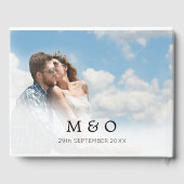 Livre D'or Mariage Jour 2 Photo Monogramme Typographie modern (Verso)