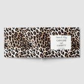 Livre D'or Mariage Léopard à crème noire Peach (Complet)