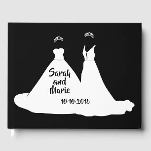 Livre D'or Mariage lesbienne gris noir et blanc