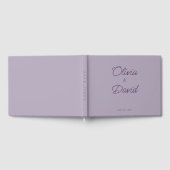 Livre D'or Mariage lilas minimaliste