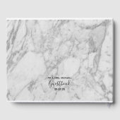 Livre d'or mariage | Marbre blanc minimaliste chic (Verso)