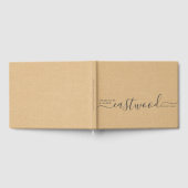 Livre D'or Mariage mariage de crème de pêche Monogramme (Complet)