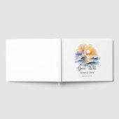Livre D'or Mariage marin de l'aquarelle Sunset Seascape (Complet)