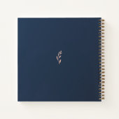 Livre d'or Mariage Marine et Pink Foliing (Dos)