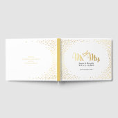 Livre D'or MARIAGE MEMORY KEEPSAKE mini confetti en or élégan (Complet)