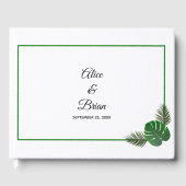 Livre D'or Mariage minimal moderne de verdure tropicale (Recto)